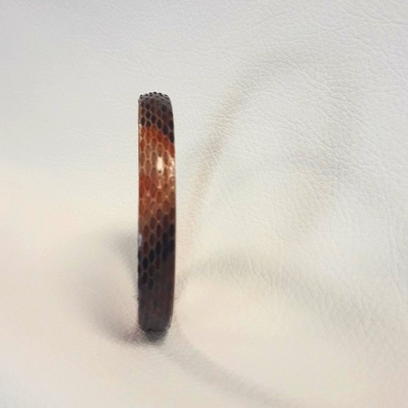 Hand Painted Python Snakeskin/ Bangle Bracelet/ Handcrafted by J.Monique - Picture 9 of 12